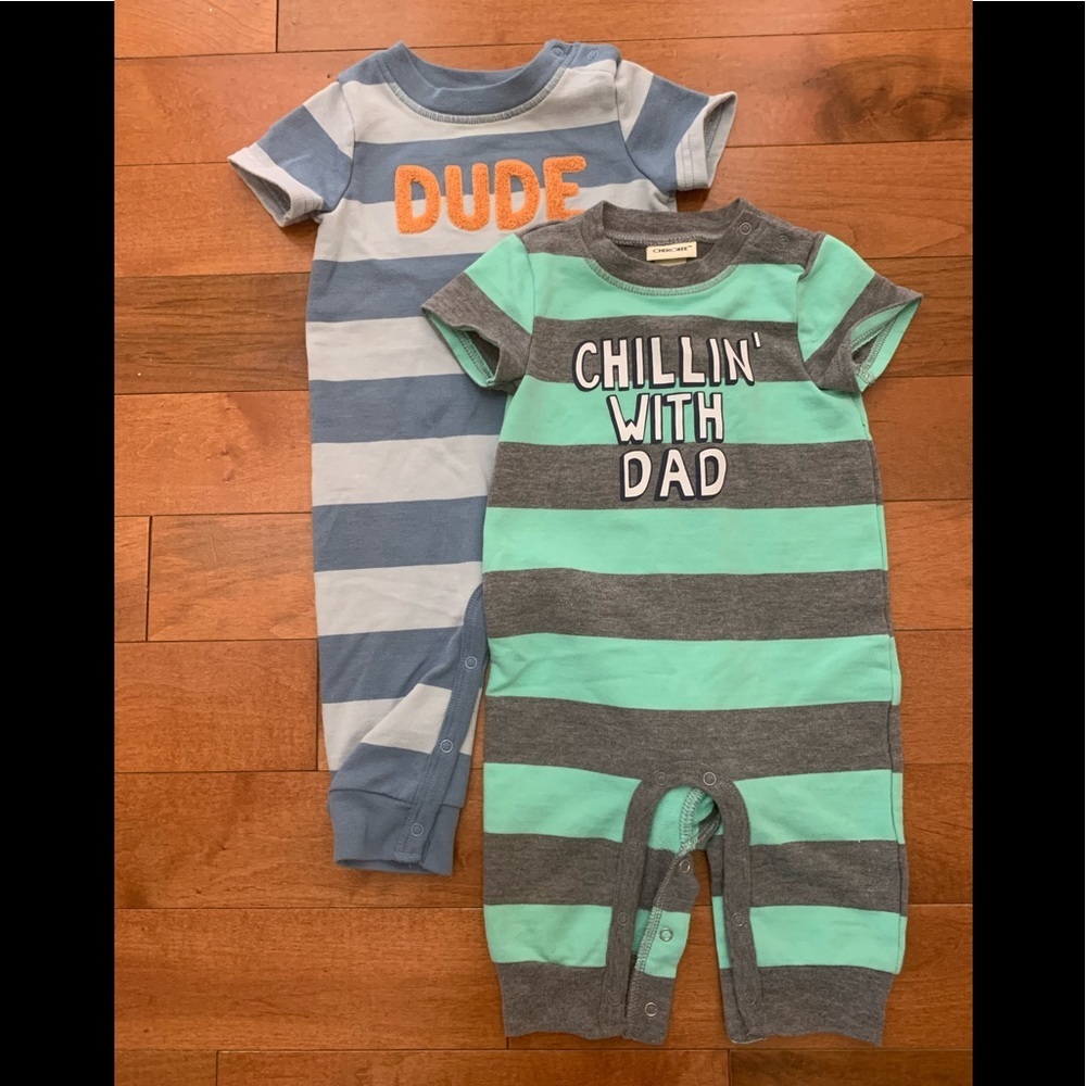 Set of 2 Cherokee one piece bodysuit play wear